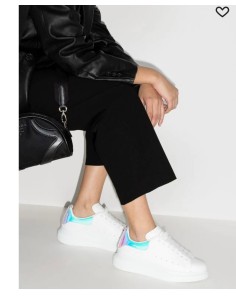 Alexander McQueen Oversized Blancas con Talón Iridiscente Multicolor