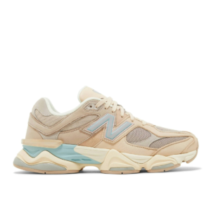 New Balance 9060 Beige y Arena con Detalles Azul Claro