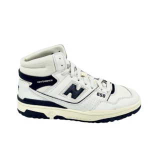 New Balance 550 Mid Blancas Crema con Azul Marino