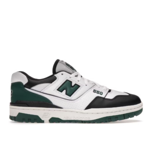 New Balance 550 Blancas con Verde y Negro