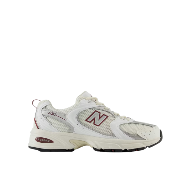 Diseño sin título - 2025-12-28T043213.249 New Balance 530 Blancas con Detalles Burdeos