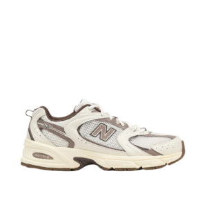 New Balance 530 Blanco Con Detalles Marrón
