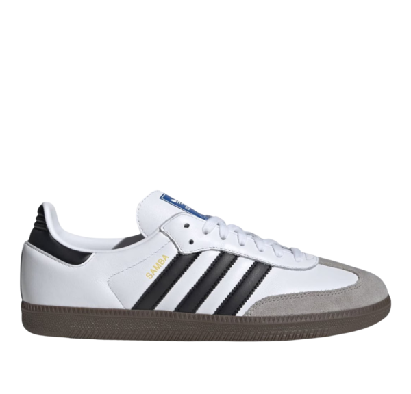 Adidas Samba Blancas y Negras con Detalle Gris