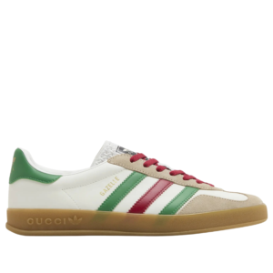 adidas Gazelle x Gucci Blancas y Beige con Verde y Rojo