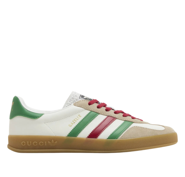 adidas Gazelle x Gucci Blancas y Beige con Verde y Rojo