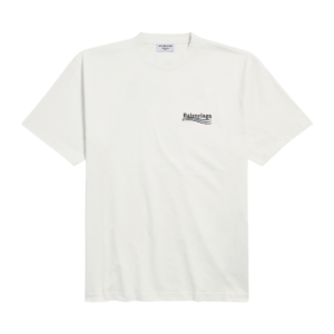 Camiseta Balenciaga Logo Bordado Blanco