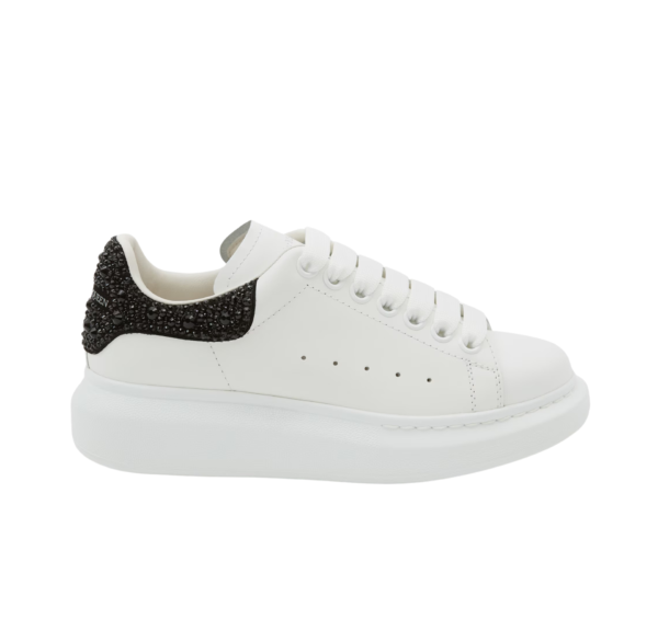 Alexander McQueen Oversized Blancas con Talón Negro Brillante