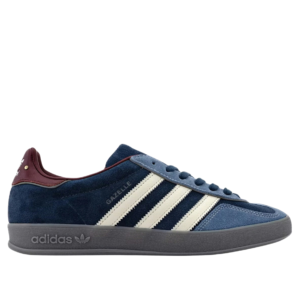 Adidas Gazelle Azul Marino y Blancas con Talón Burdeos