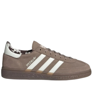 Adidas Handball Spezial Marrón Claro y Blancas Forro Animal Print