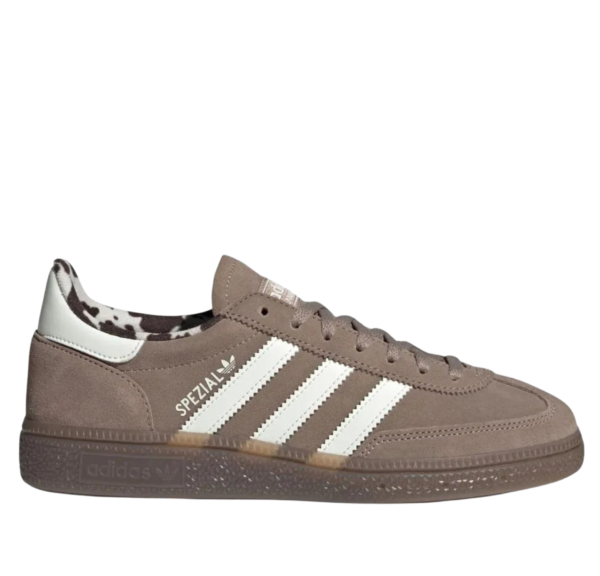 Adidas Handball Spezial Marrón Claro y Blancas Forro Animal Print