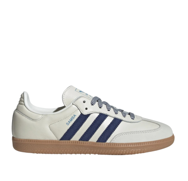 Adidas Samba Blancas y Azul Marino