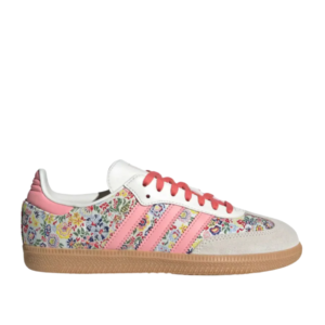Adidas Samba Blancas con Estampado Floral y Detalles Rosas