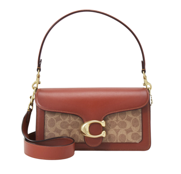 Coach Tabby Shoulder Bag en Signature Canvas Marrón con Detalles en Piel