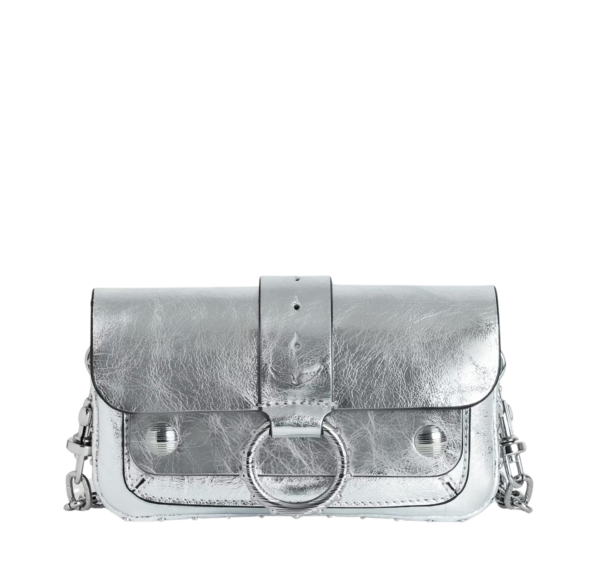 Zadig & Voltaire Kate Wallet on Chain Plateado