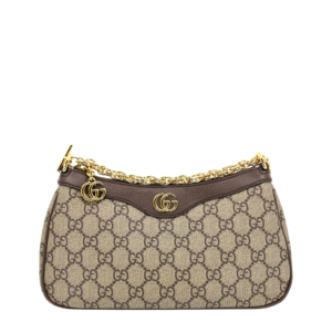 Gucci GG Supreme Mini Chain Shoulder Bag Beige y Marrón