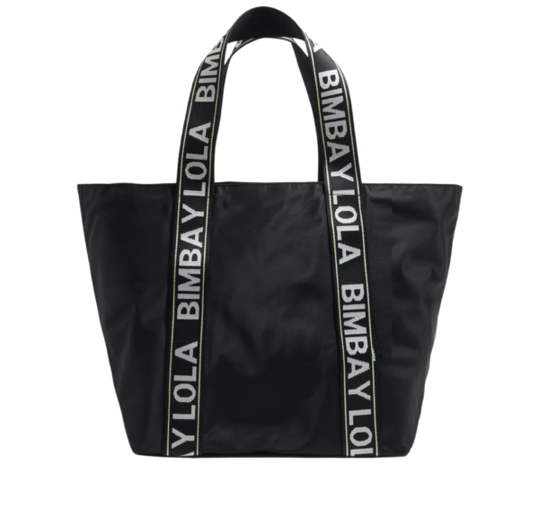 Bimba y Lola Tote Negro Asa Logotipada
