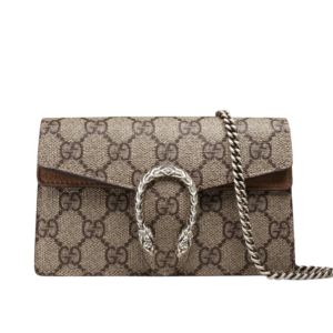 Gucci Dionysus Mini GG Supreme con cadena plateada