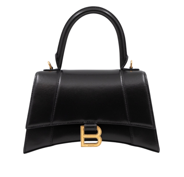 Balenciaga Hourglass Negro Logo Dorado