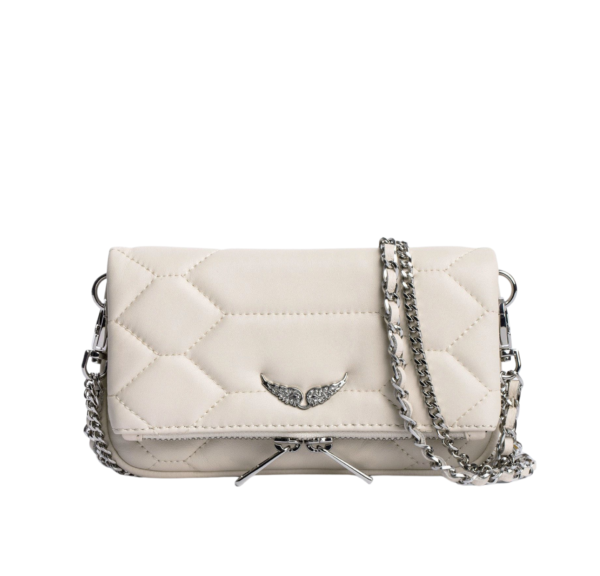 Zadig & Voltaire Bolso de Mano Rock Acolchado Blanco