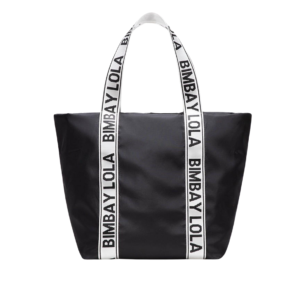 Bimba y Lola Bolso de Mano Negro con asa logotipada