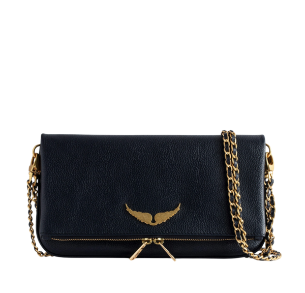 Zadig & Voltaire Rock Swing Your Wings clutch Negro Dorado