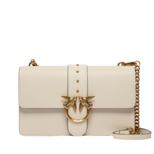 Pinko Love Mini Blanco Love Birds Dorado