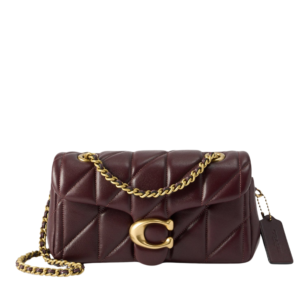 Coach Tabby Quilted Shoulder Bag Burdeos