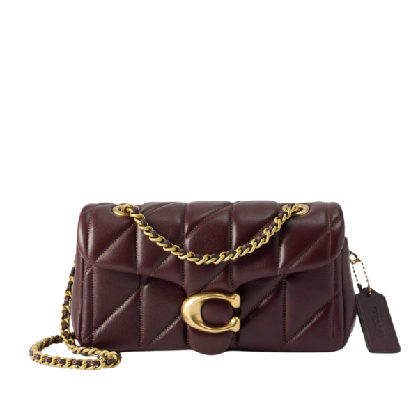 Coach Tabby Quilted Shoulder Bag Burdeos