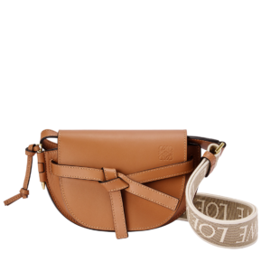 Loewe Gate Mini Piel Tan Bandolera Jacquard