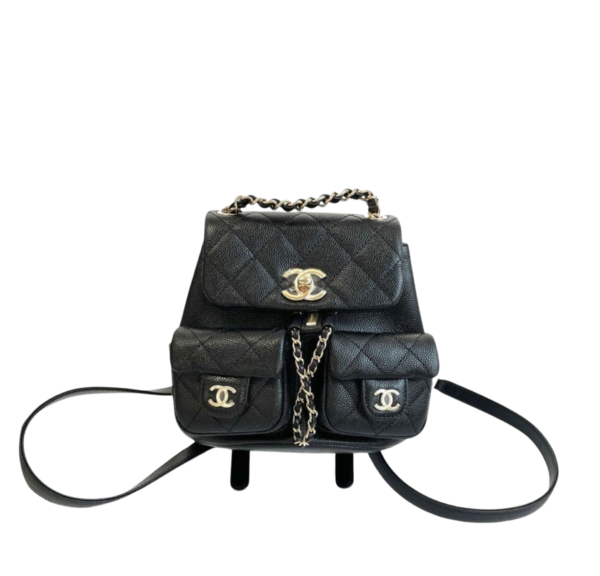 Mochila Chanel Negra de Piel