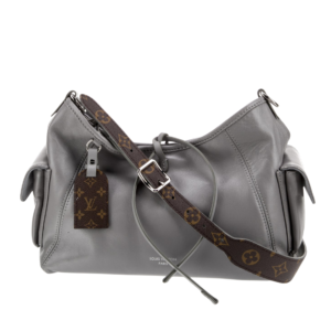 Louis Vuitton Lockme Hobo Gris en Piel
