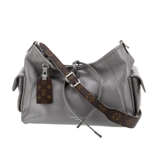Louis Vuitton Lockme Hobo Gris en Piel