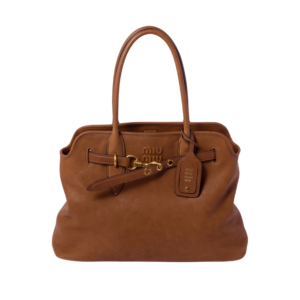 Miu Miu Madras marrón de Piel