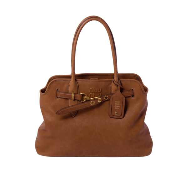 Miu Miu Madras marrón de Piel