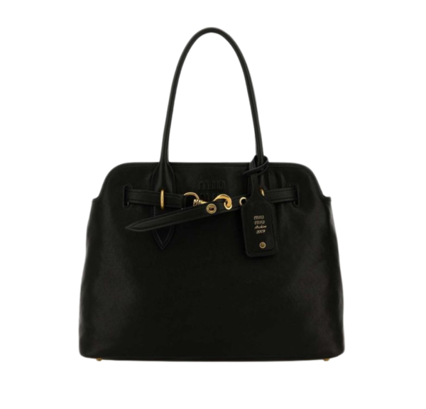 Miu Miu Madras Negro de piel