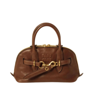 Miu Miu Madras Bauletto Marrón de Piel