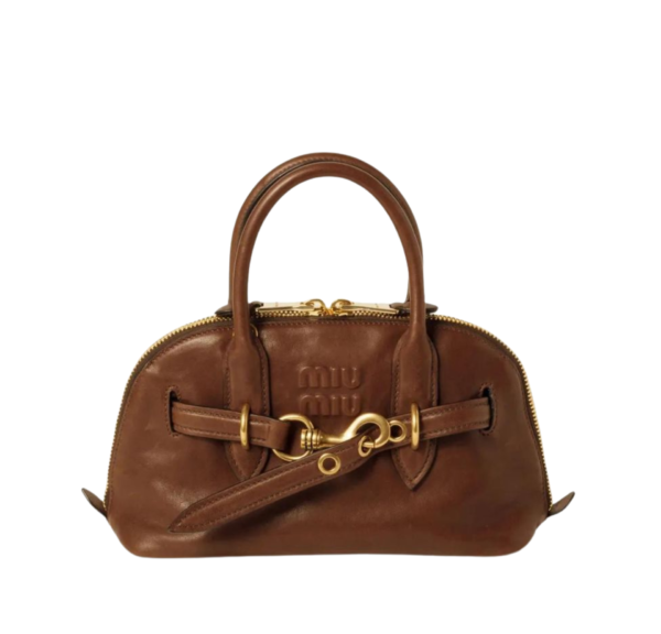 Diseño sin título - 2026-01-28T143714.383 Miu Miu Madras Bauletto Marrón de Piel