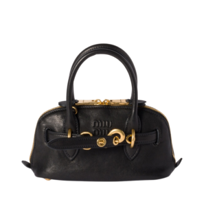 Miu Miu Madras Bauletto Negro de Piel