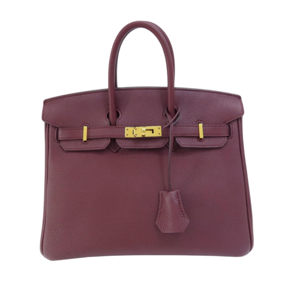 Bolso de mano Hermes Burdeos de En Cuero
