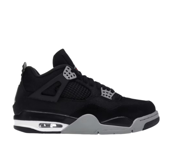 Diseño sin título - 2026-02-10T142114.986 Jordan retro 4 Negra Suela Blanca Gris